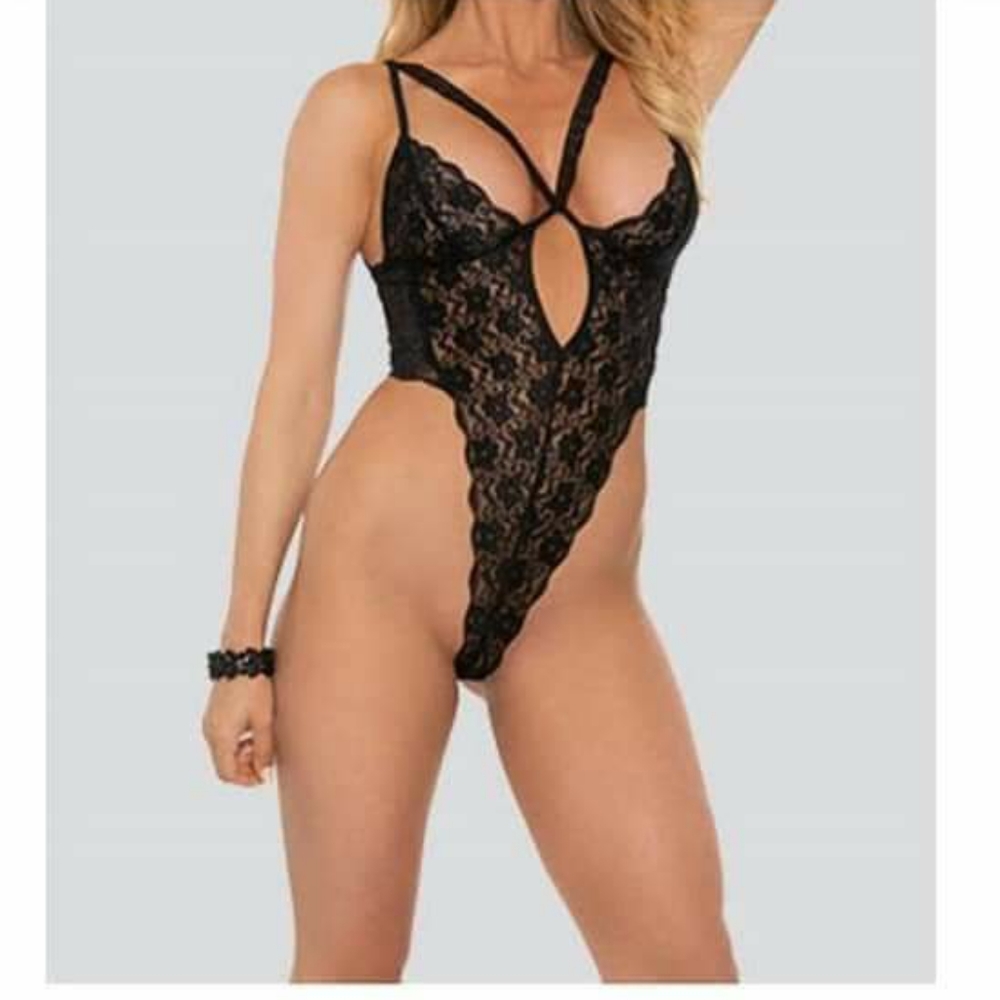 Midnight High Cut Teddy